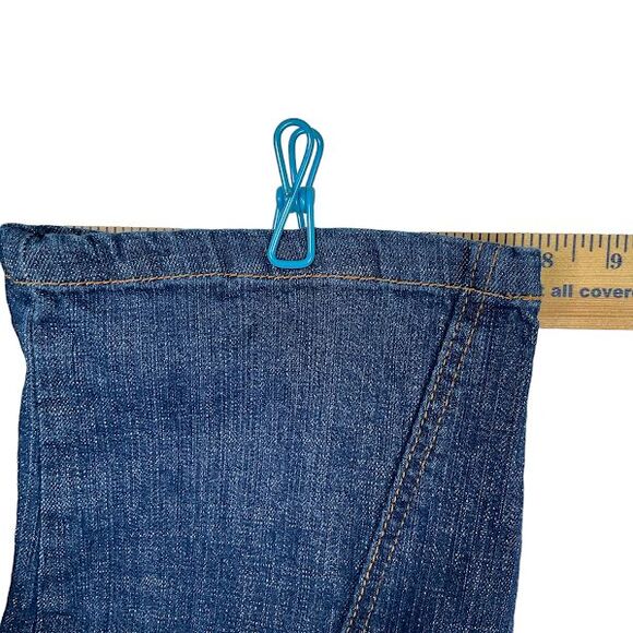 Monthorigin Womens Bib Overalls Distressed Denim dungarees Waist 43 in No Tag - Picture 8 of 14